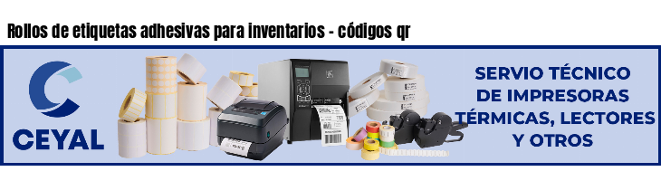 Rollos de etiquetas adhesivas para inventarios - códigos qr