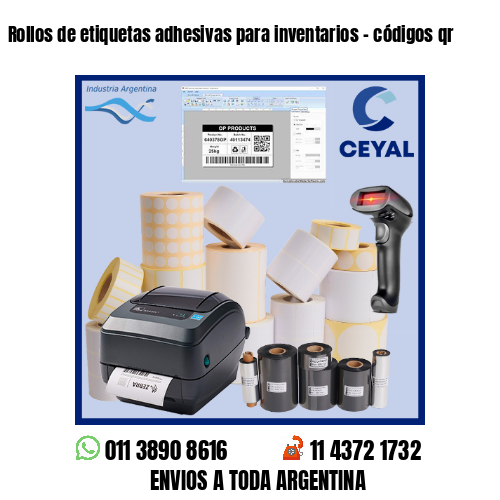 Rollos de etiquetas adhesivas para inventarios – códigos qr