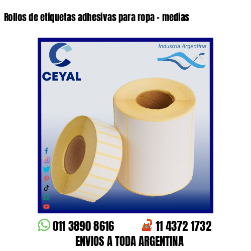 Rollos de etiquetas adhesivas para ropa – medias