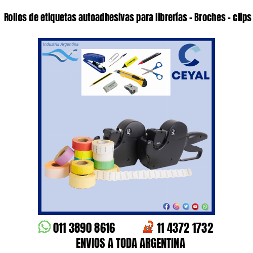 Rollos de etiquetas autoadhesivas para librerías – Broches – clips y alfileres