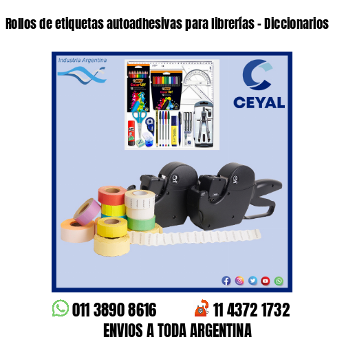 Rollos de etiquetas autoadhesivas para librerías – Diccionarios