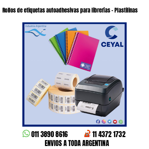 Rollos de etiquetas autoadhesivas para librerías – Plastilinas