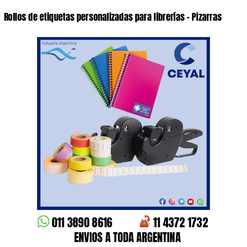 Rollos de etiquetas personalizadas para librerías – Pizarras