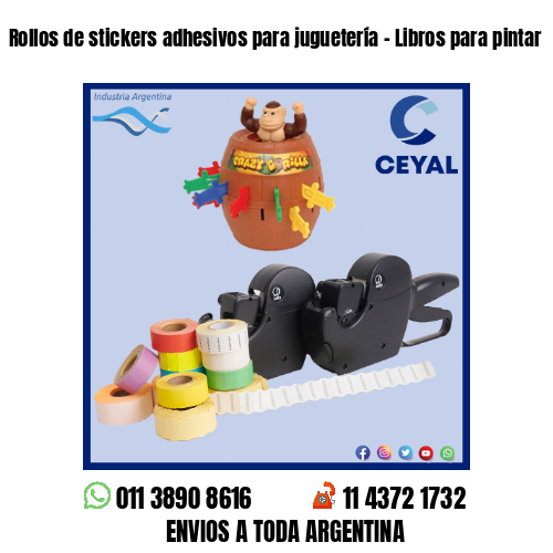Rollos de stickers adhesivos para juguetería - Libros para pintar