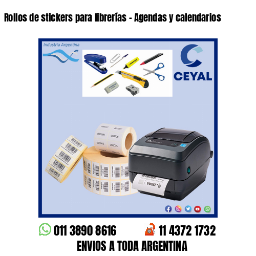 Rollos de stickers para librerías – Agendas y calendarios