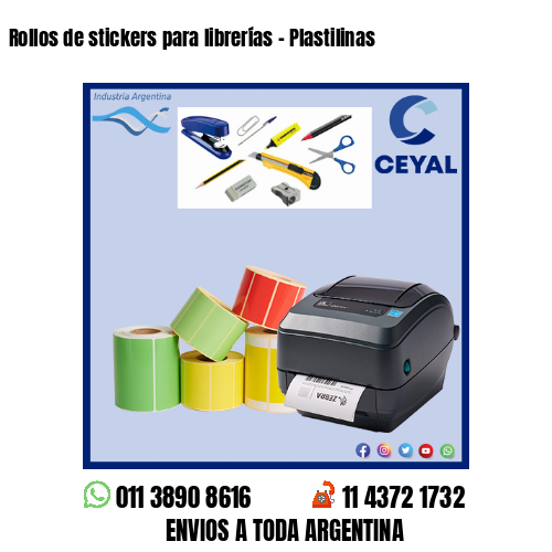 Rollos de stickers para librerías - Plastilinas