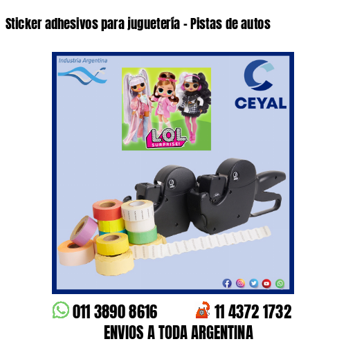 Sticker adhesivos para juguetería – Pistas de autos