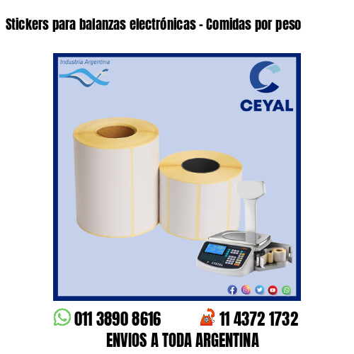 Stickers para balanzas electrónicas - Comidas por peso