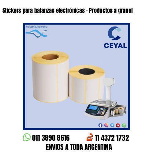 Stickers para balanzas electrónicas – Productos a granel