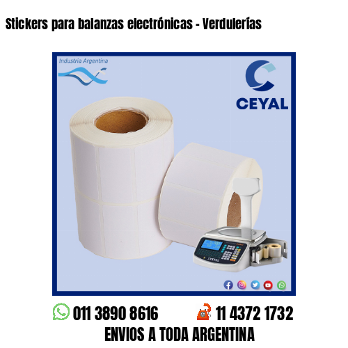 Stickers para balanzas electrónicas - Verdulerías