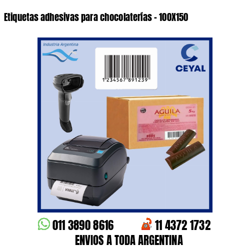 Etiquetas adhesivas para chocolaterías – 100X150