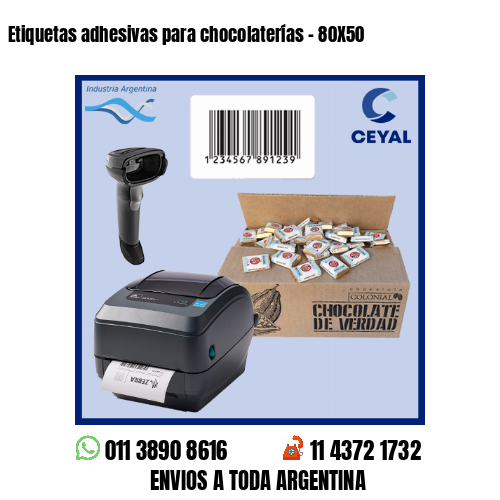 Etiquetas adhesivas para chocolaterías – 80X50