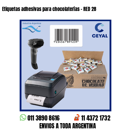 Etiquetas adhesivas para chocolaterías – RED 28