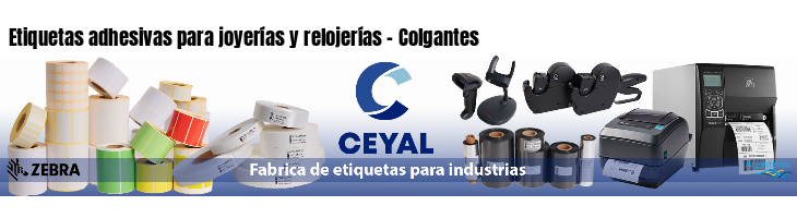 Etiquetas adhesivas para joyerías y relojerías - Colgantes