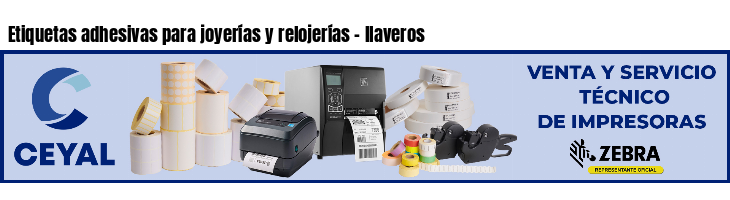 Etiquetas adhesivas para joyerías y relojerías - llaveros