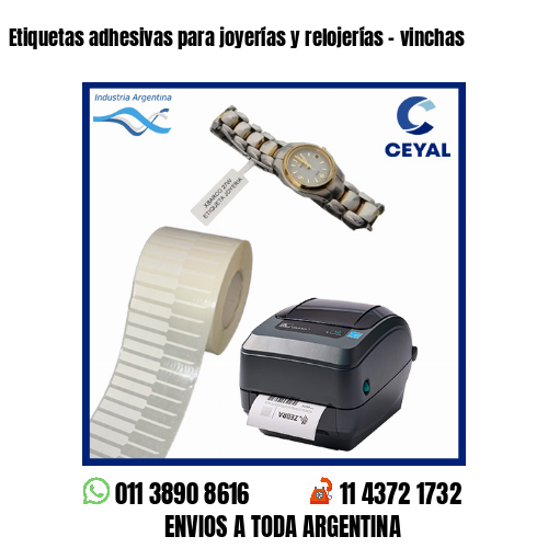 Etiquetas adhesivas para joyerías y relojerías – vinchas