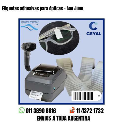 Etiquetas adhesivas para ópticas – San Juan