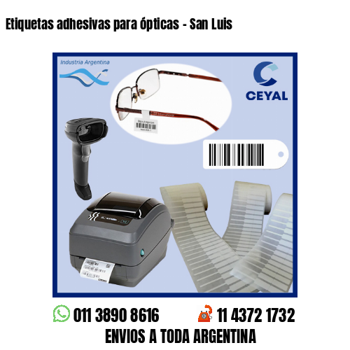 Etiquetas adhesivas para ópticas – San Luis