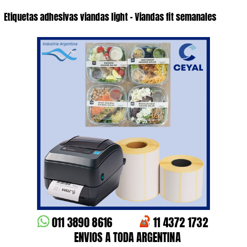 Etiquetas adhesivas viandas light – Viandas fit semanales