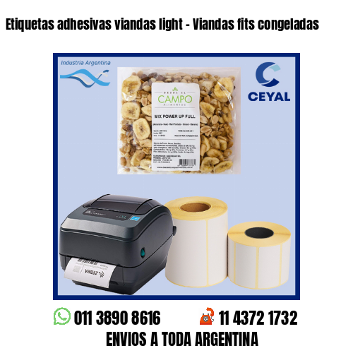 Etiquetas adhesivas viandas light – Viandas fits congeladas