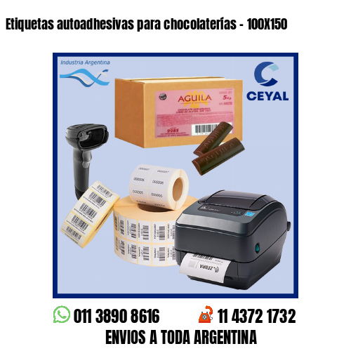 Etiquetas autoadhesivas para chocolaterías – 100X150