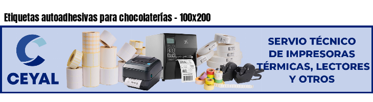 Etiquetas autoadhesivas para chocolaterías - 100x200