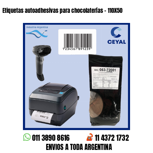 Etiquetas autoadhesivas para chocolaterías – 110X50