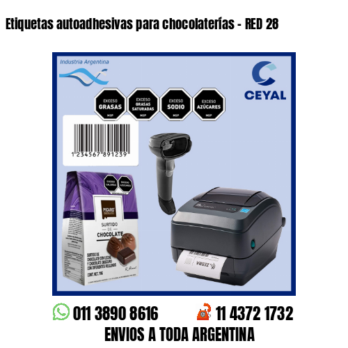 Etiquetas autoadhesivas para chocolaterías – RED 28