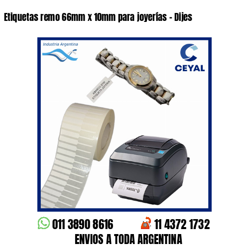 Etiquetas remo 66mm x 10mm para joyerías – Dijes