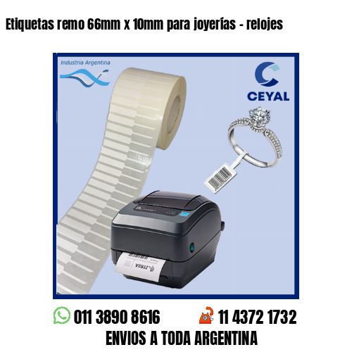 Etiquetas remo 66mm x 10mm para joyerías – relojes