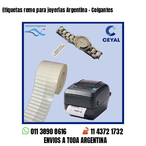 Etiquetas remo para joyerías Argentina – Colgantes