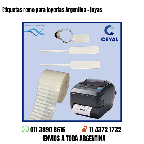 Etiquetas remo para joyerías Argentina – joyas