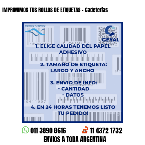 IMPRIMIMOS TUS ROLLOS DE ETIQUETAS – Cadeterías