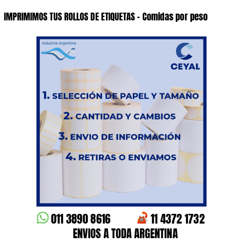 IMPRIMIMOS TUS ROLLOS DE ETIQUETAS – Comidas por peso