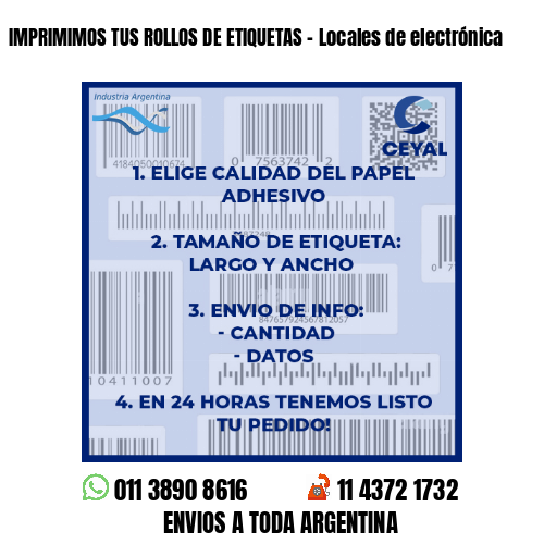 IMPRIMIMOS TUS ROLLOS DE ETIQUETAS – Locales de electrónica