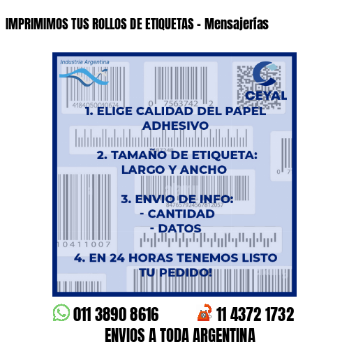 IMPRIMIMOS TUS ROLLOS DE ETIQUETAS – Mensajerías