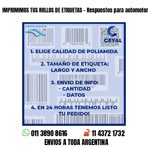 IMPRIMIMOS TUS ROLLOS DE ETIQUETAS – Respuestos para automotores