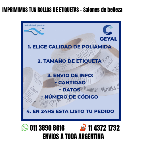 IMPRIMIMOS TUS ROLLOS DE ETIQUETAS – Salones de belleza