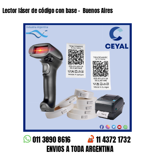 Lector láser de código con base –  Buenos Aires