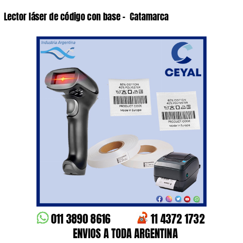 Lector láser de código con base –  Catamarca