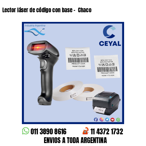 Lector láser de código con base –  Chaco