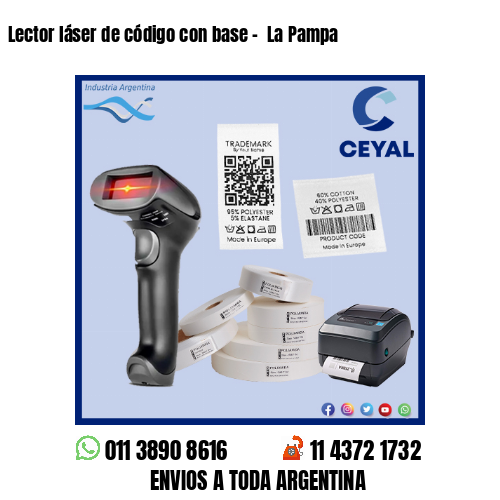 Lector láser de código con base –  La Pampa