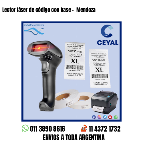 Lector láser de código con base –  Mendoza