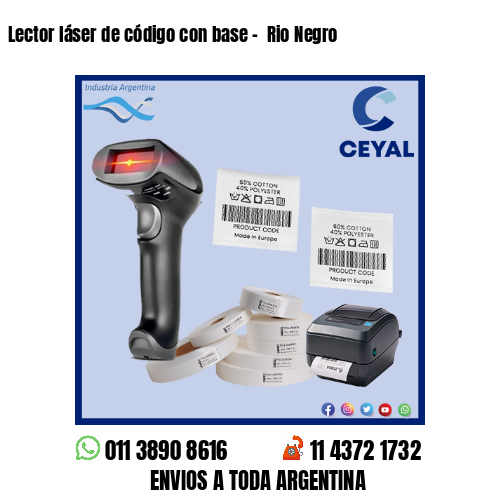 Lector láser de código con base –  Rio Negro