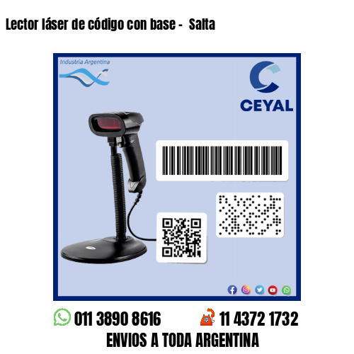 Lector láser de código con base –  Salta