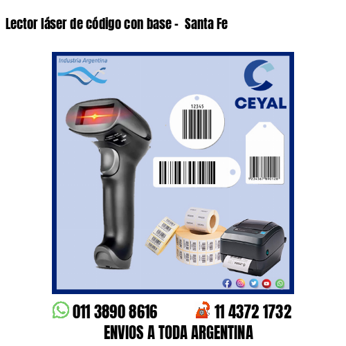 Lector láser de código con base –  Santa Fe