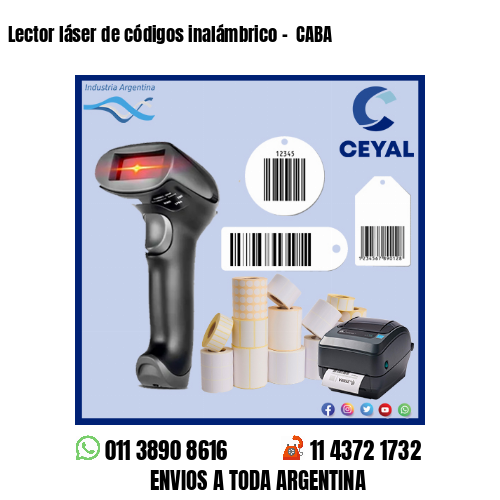 Lector láser de códigos inalámbrico –  CABA