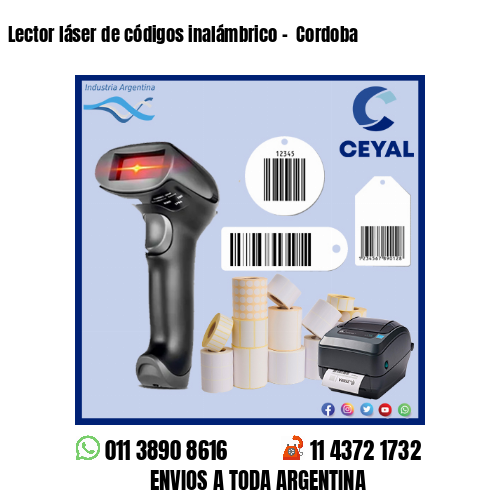 Lector láser de códigos inalámbrico –  Cordoba