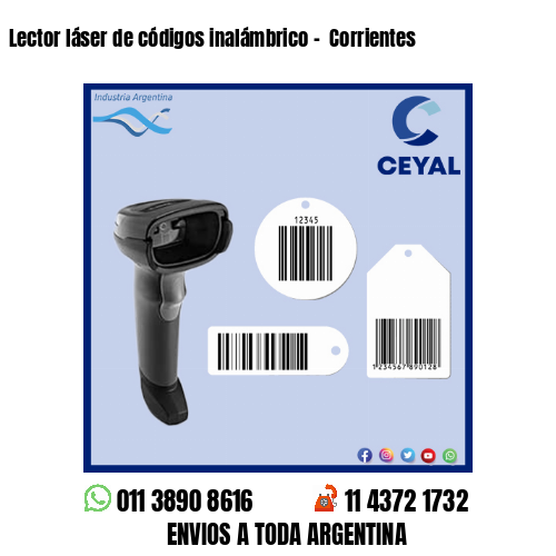 Lector láser de códigos inalámbrico –  Corrientes