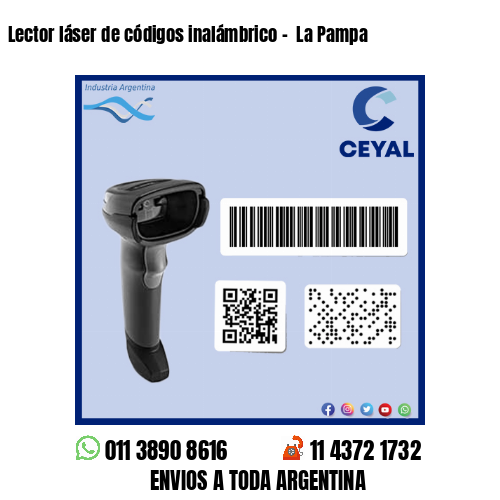 Lector láser de códigos inalámbrico –  La Pampa